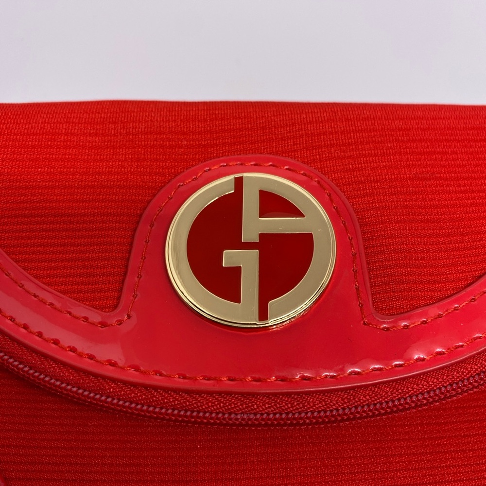 Giorgio Armani Red Crescent Clutch Wristlet - Picture 4 of 11